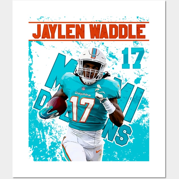 Jaylen waddle || miami dolphins Wall Art by Aloenalone